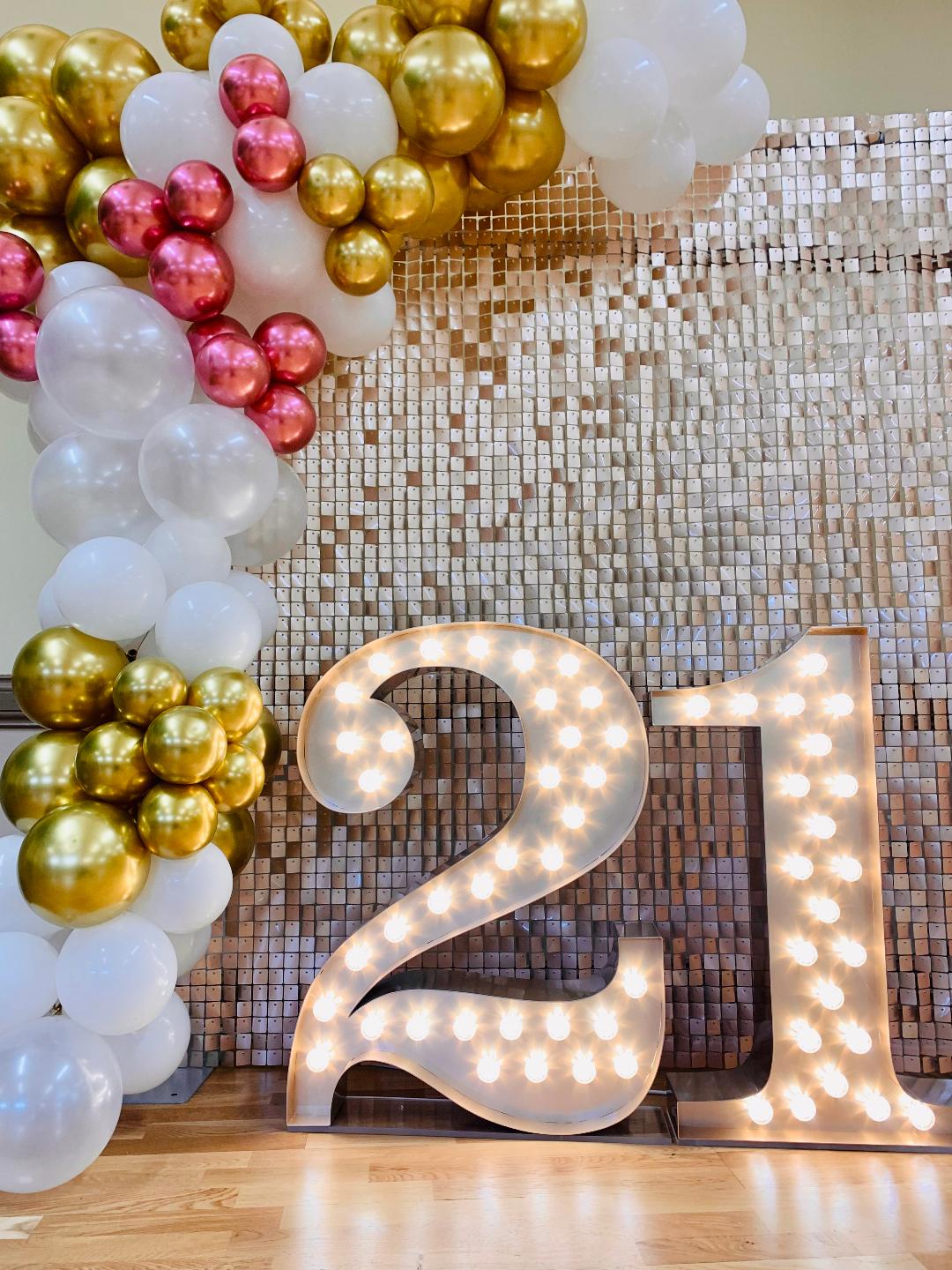Light up birthday numbers - Number 21